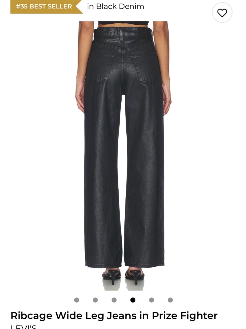 Levi's Black Wide-Leg Ribcage Jeans - Picture 3 of 3